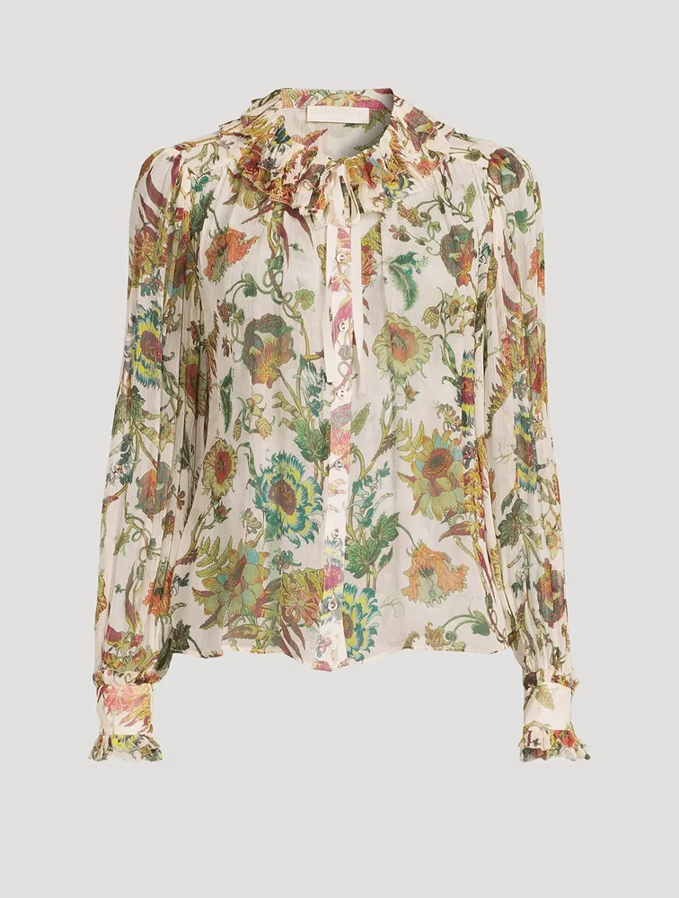 Pippa Silk Blouse Floral Print