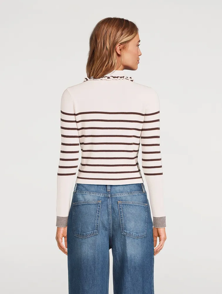 Faustine Striped Wool Cardigan
