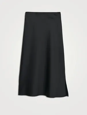 Isla Satin Midi Skirt