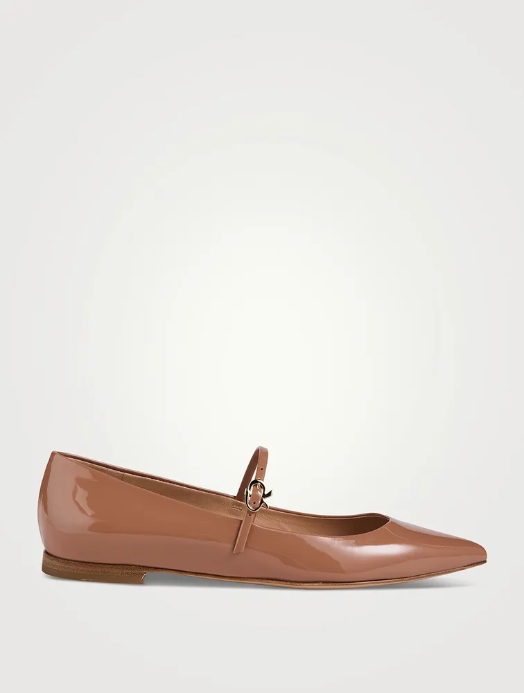 Ribbon Jane Patent Leather Ballet Flats
