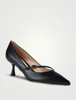 Leather Mary Jane Pumps