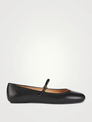 Carla Leather Mary Jane Ballet Flats
