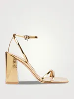Metallic Leather Sandals