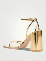 Metallic Leather Sandals
