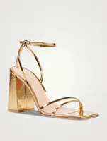 Metallic Leather Sandals