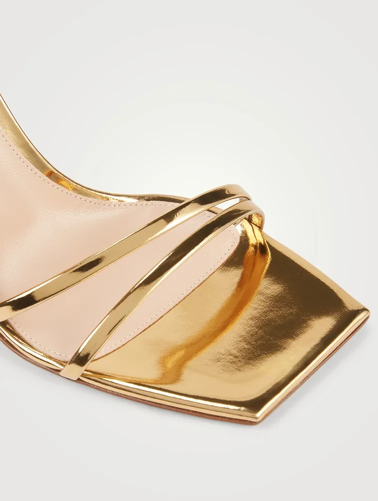 Metallic Leather Sandals