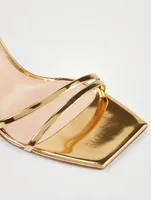 Metallic Leather Sandals