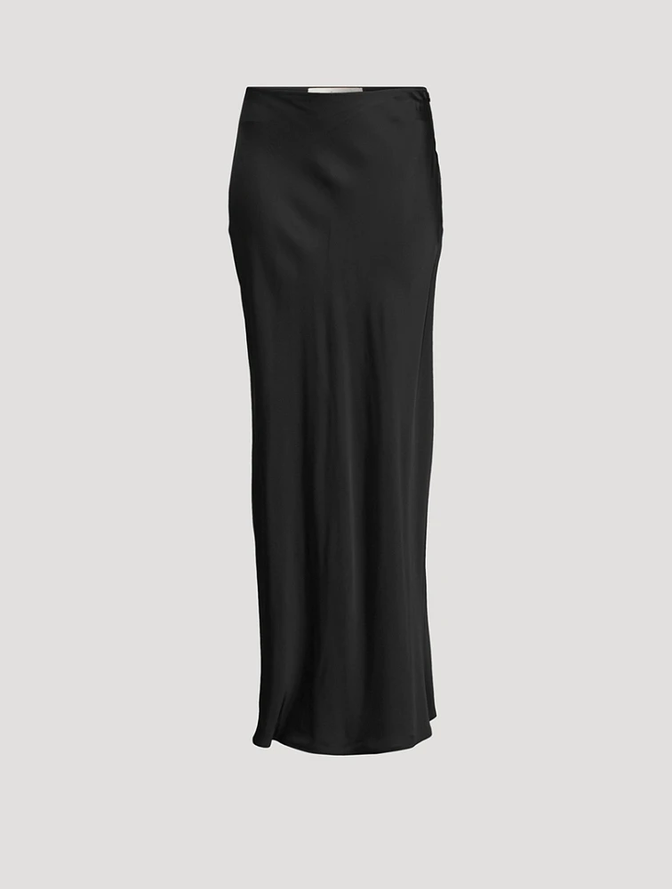 Long Satin Maxi Skirt