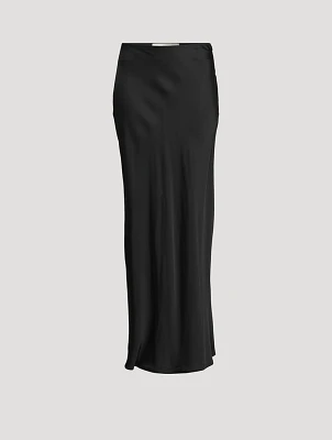 Long Satin Maxi Skirt