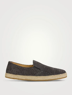 Woven Suede Espadrilles
