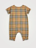 Stretch Cotton Onesie Check
