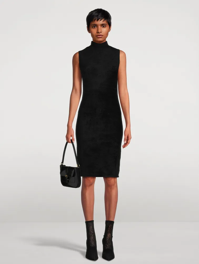 Velvet Turtleneck Dress