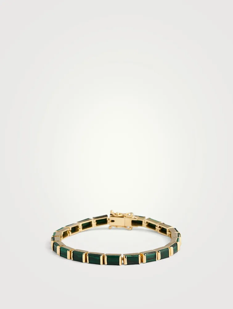 Riviera 18K Gold Bracelet With Malachite