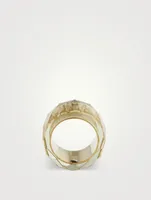 Thick Band With Quartz