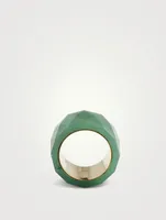 Thick Band With Green Citrine