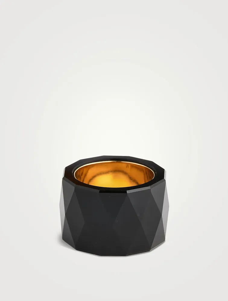 Thick Band With Black Onyx