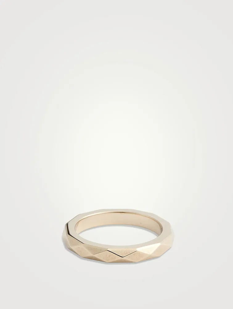 18K White Gold Thin Band