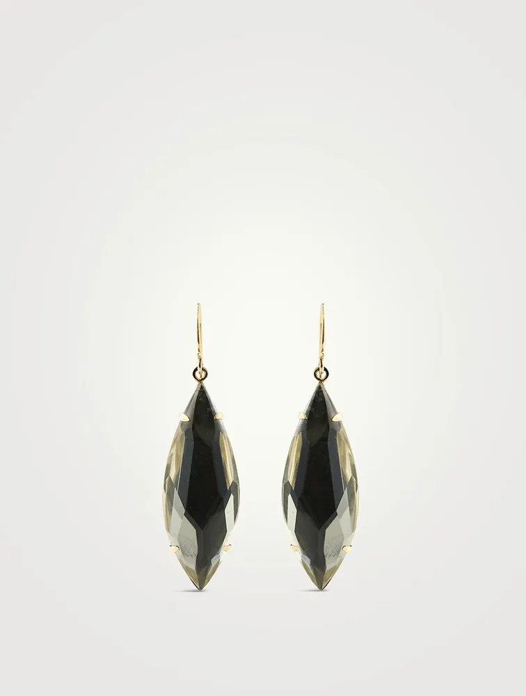 Earrings With Quartz
