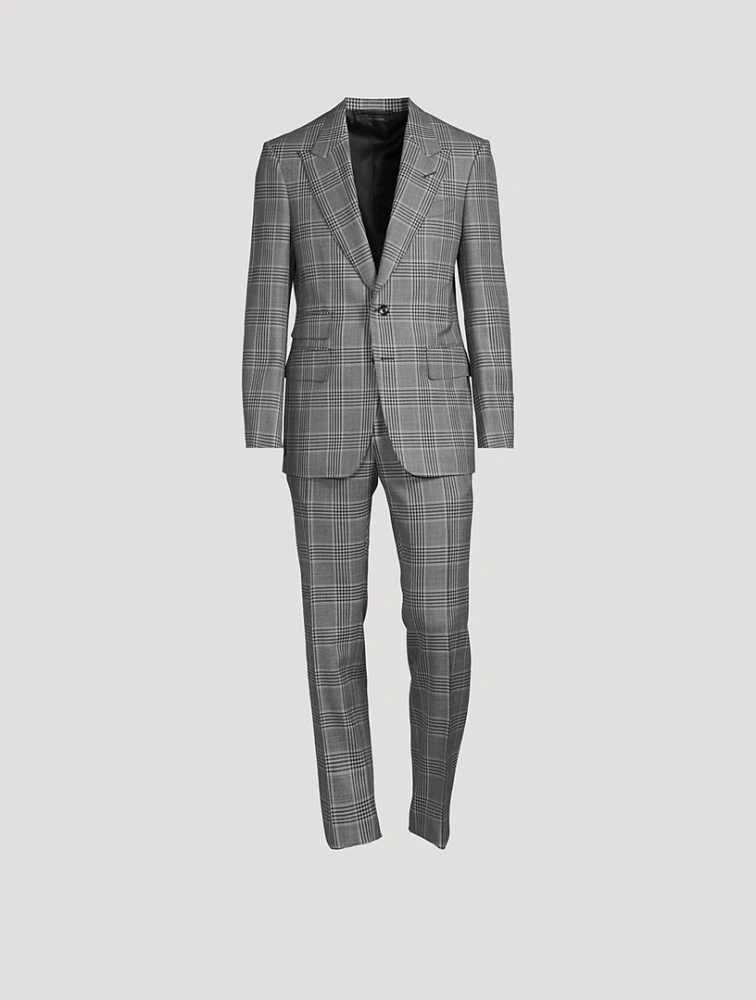 Shelton Gingham Overcheck Wool Two-Piece Suit