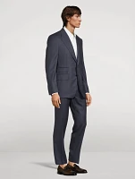 Shelton Mouline Overcheck Wool Two-Piece Suit