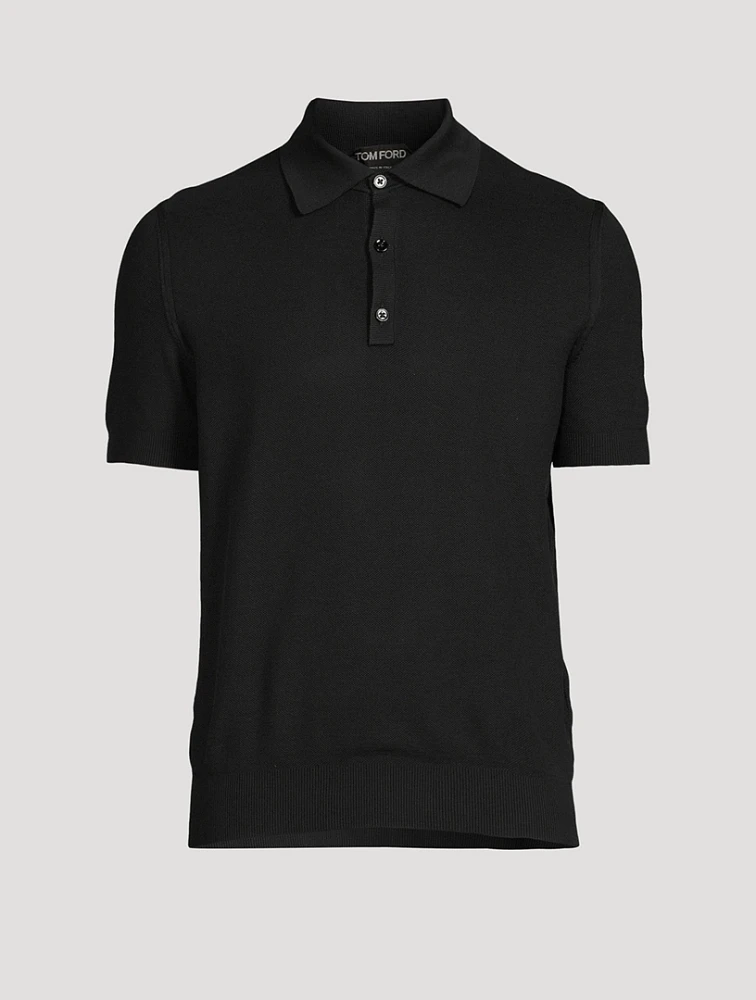 Silk Cotton Honeycomb Polo