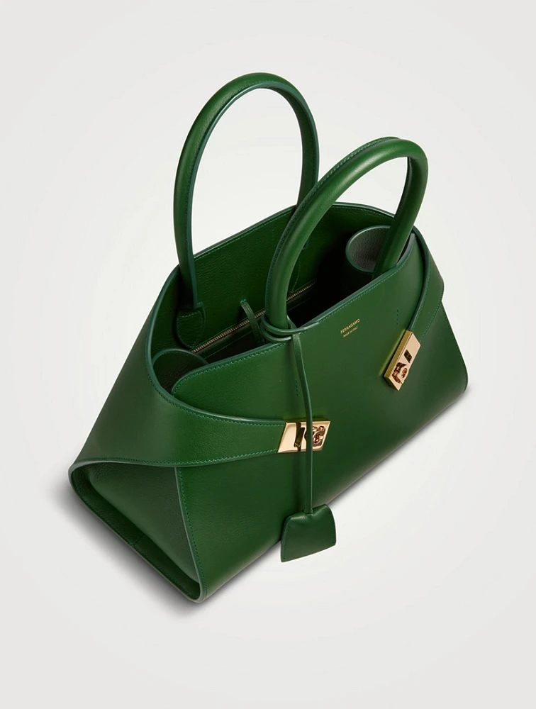 Small Hug Leather Satchel