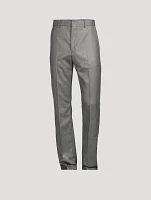 Wool-Blend Tailored Pants