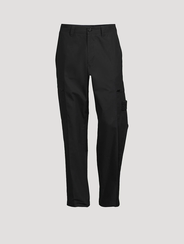 Cotton Straight-Leg Pants