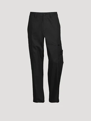 Cotton Straight-Leg Pants