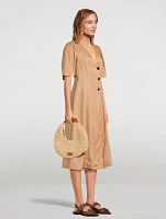 Moon Raffia Shoulder Bag