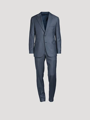 Wool Sharkskin Two-Piece Suit
