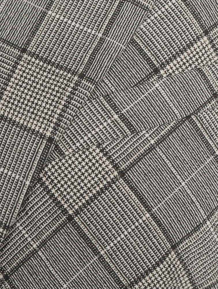 Single-Breasted Blazer Check Mix Print