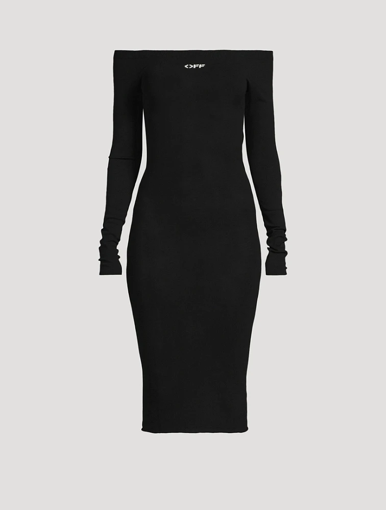 Off-The-Shoulder Midi Dress