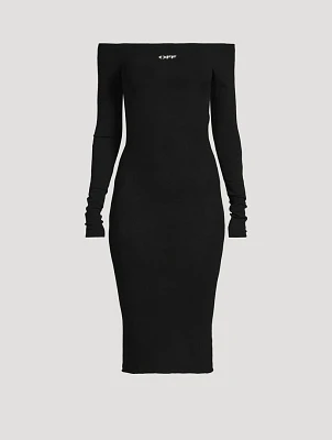 Off-The-Shoulder Midi Dress