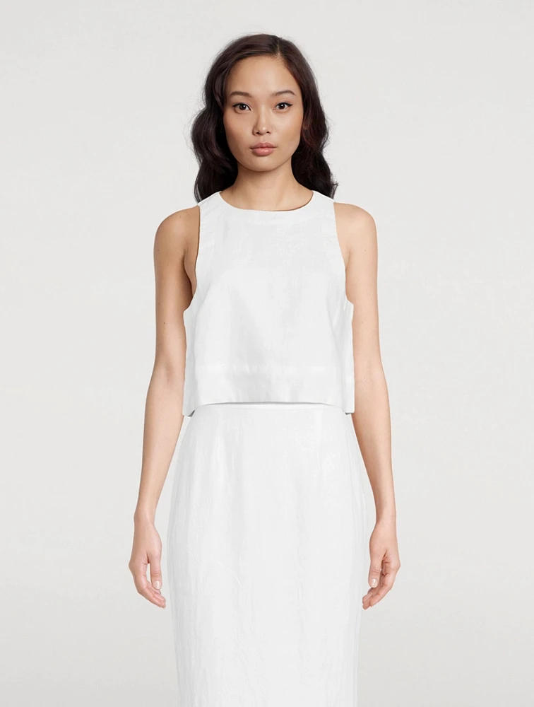Poppy Linen Top