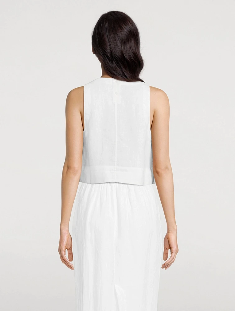 Poppy Linen Top