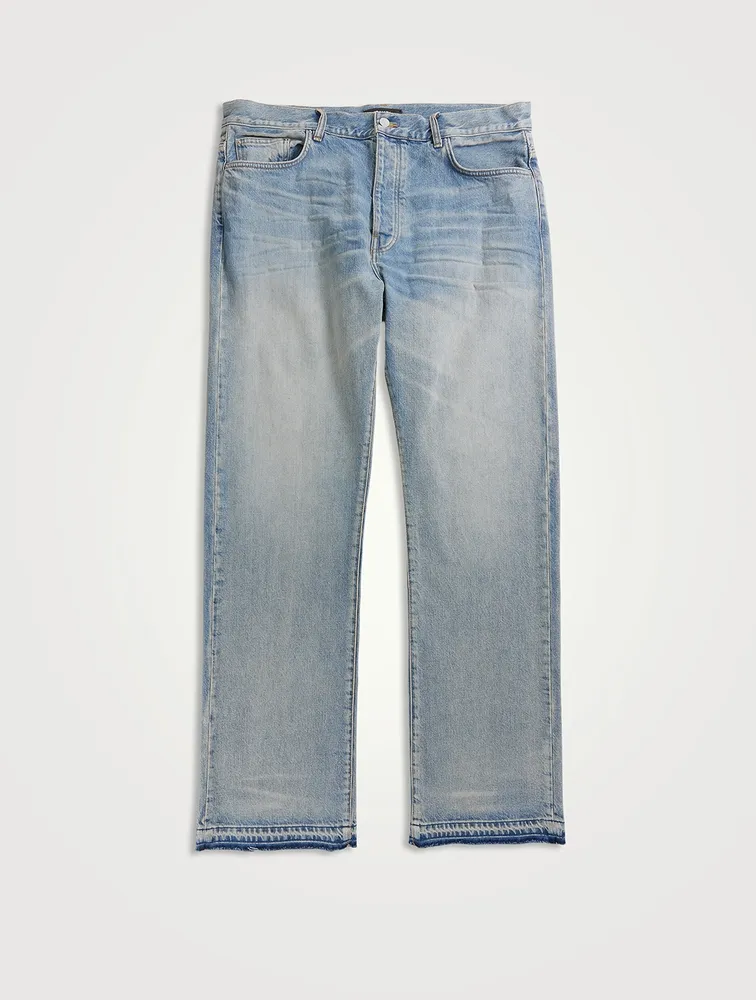 Release Hem Straight-Leg Jeans