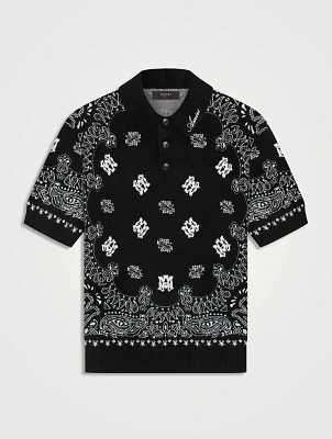 Bandana Short-Sleeve Polo Shirt