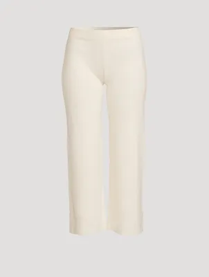 Wool-Blend Ribbed Pants