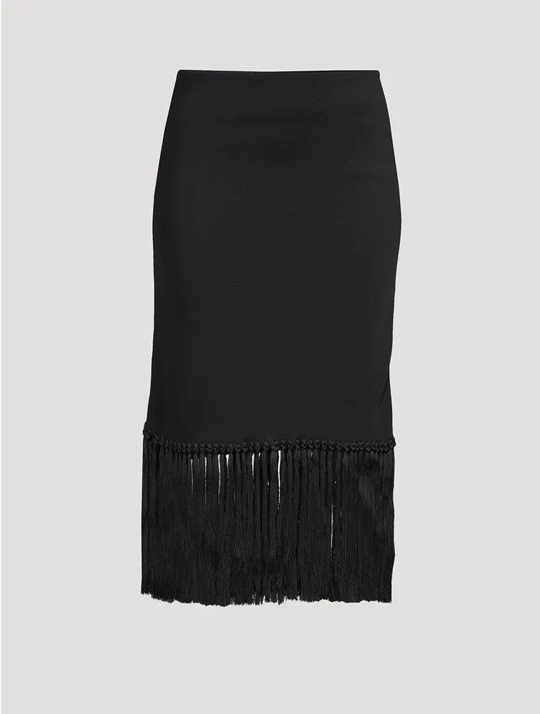Fringe Midi Skirt
