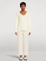 Wool-Blend Ottoman Reversible Sweater