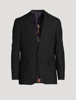 Wool And Cotton Jacquard Jacket