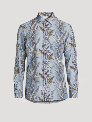 Cotton Dress Shirt Floral Print