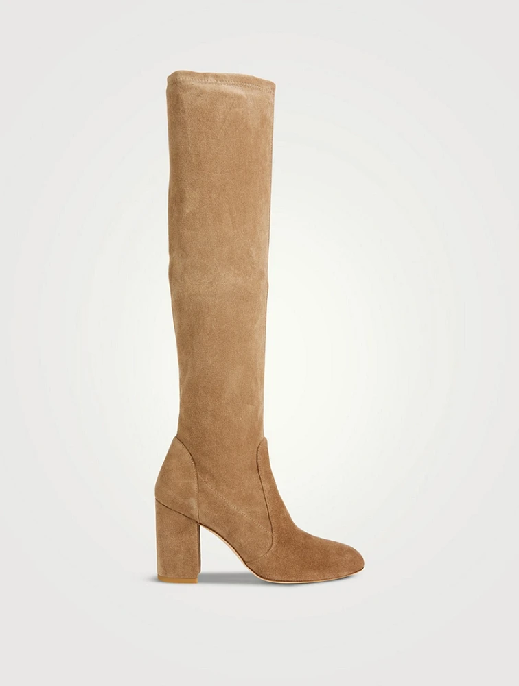 Yuliana Suede Knee-High Slouch Boots