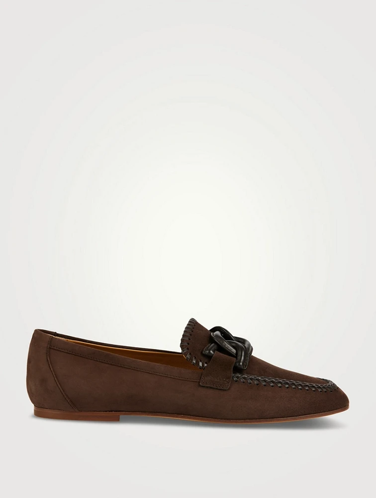 Kate Suede Whipstitch Loafers