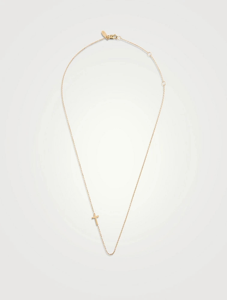Love Letter 14K Gold Cross Necklace