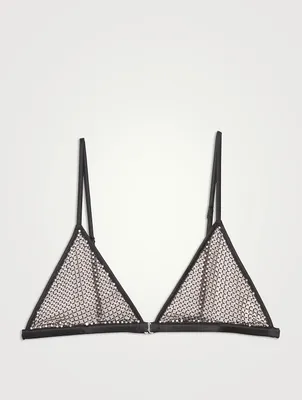 Crystal Fishnet Triangle Bra