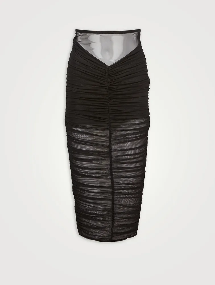 Ruched Midi Skirt