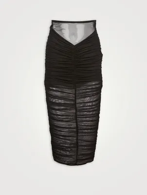 Ruched Midi Skirt