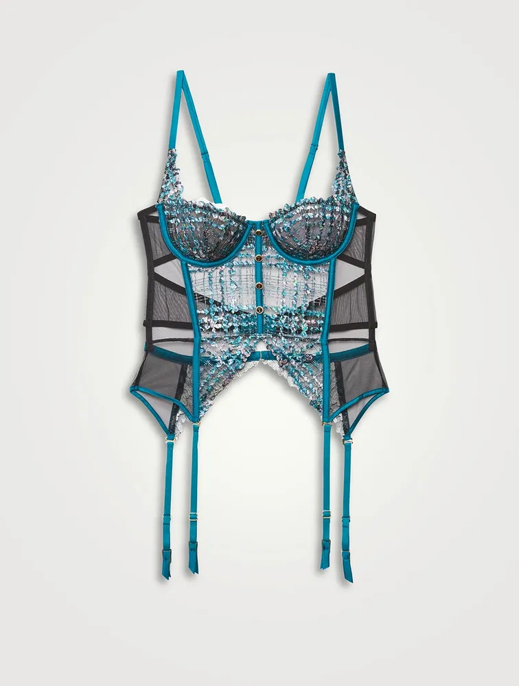 Gabrielle Embroidery Garter Basque